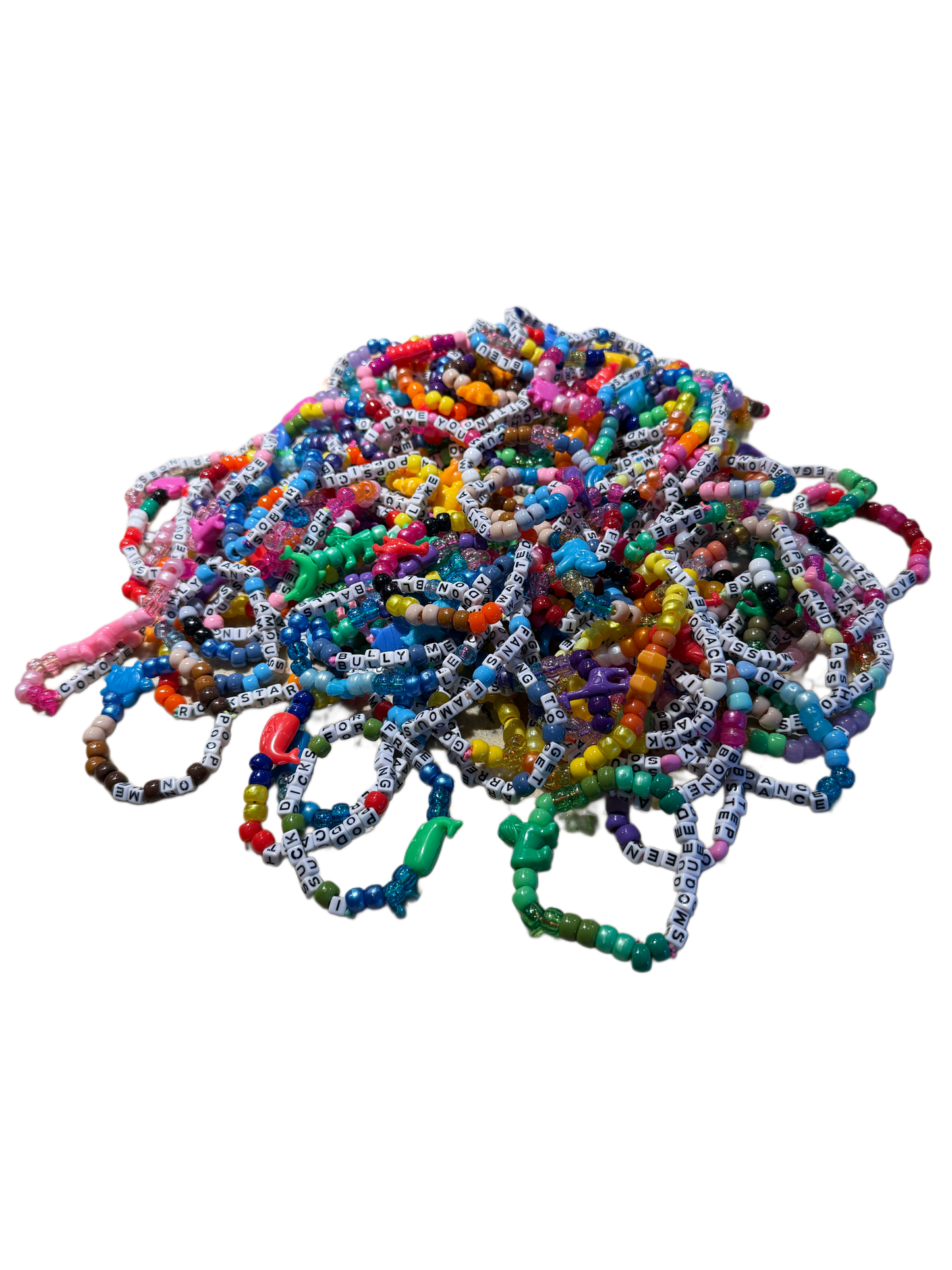 PLUR Trade Bait Energy Kandi Bracelet Bundle — 50 Pack
