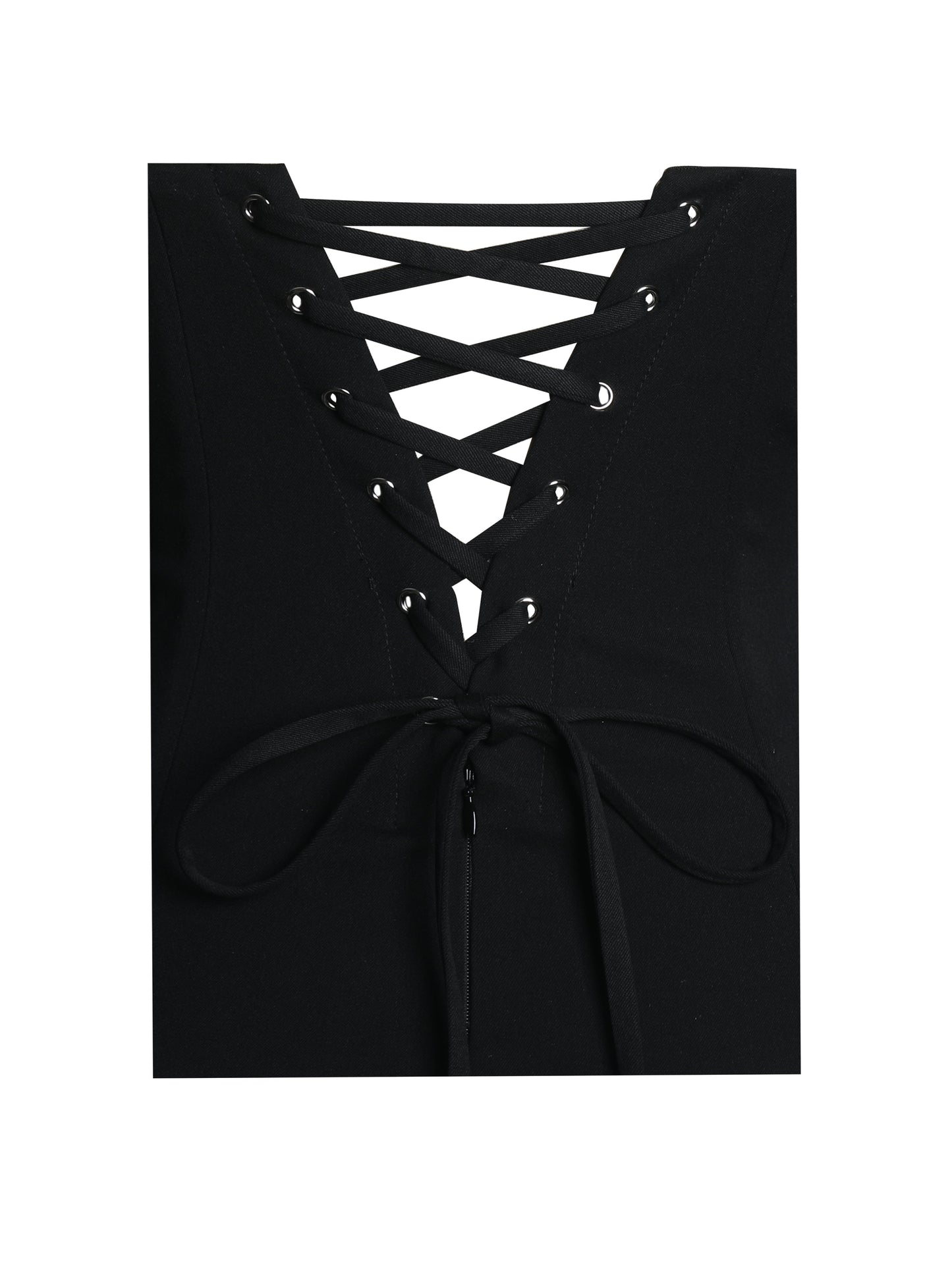 Dahliana Corset Bubble Mini — Noir Polka