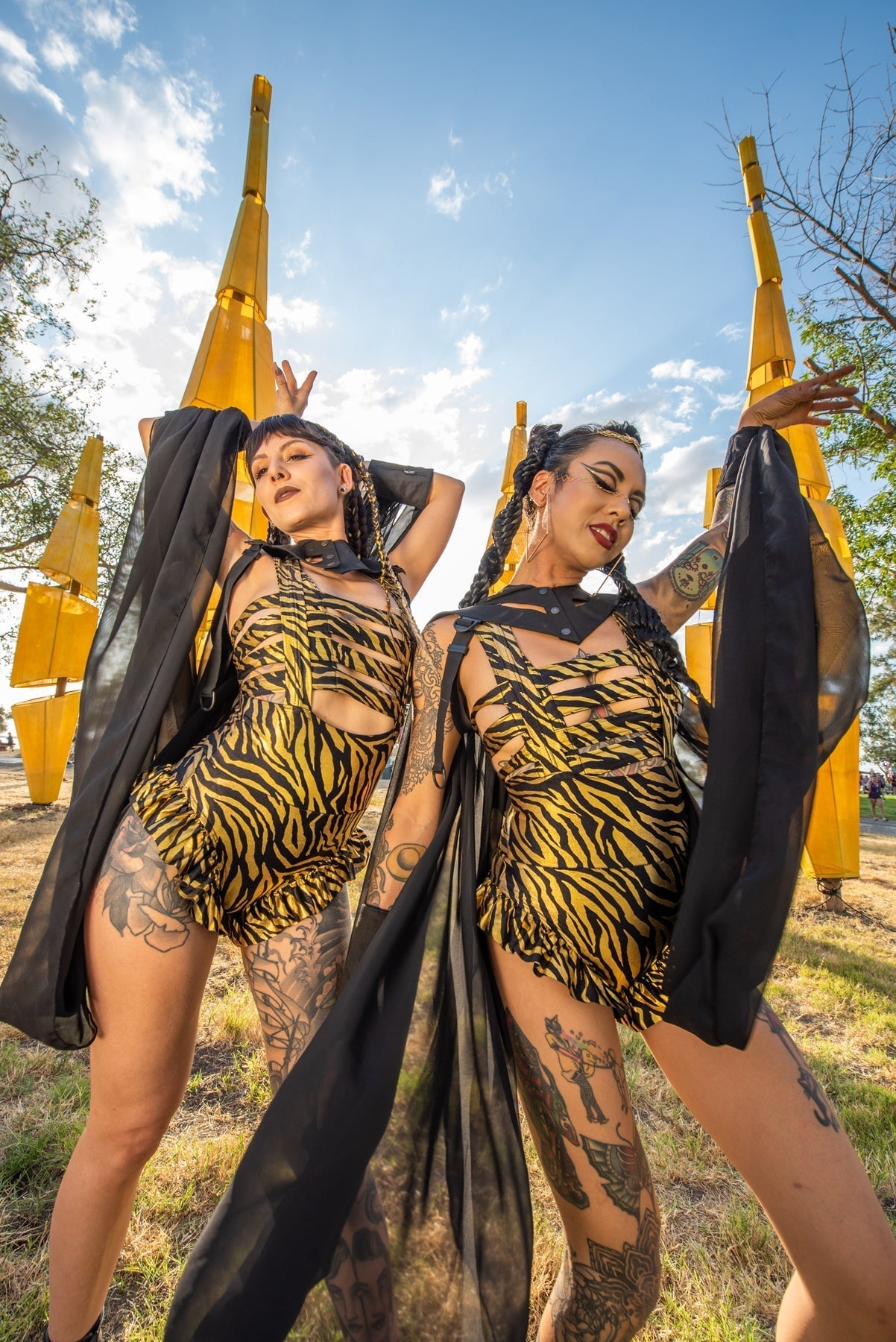 Nocturne Flow Hood — Chiffon Winged Hooded Layer | Five and Diamond