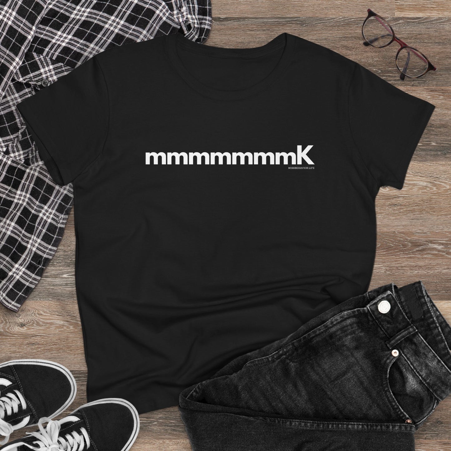 mmmmmmmK Women’s Tee – Attitude in Cotton