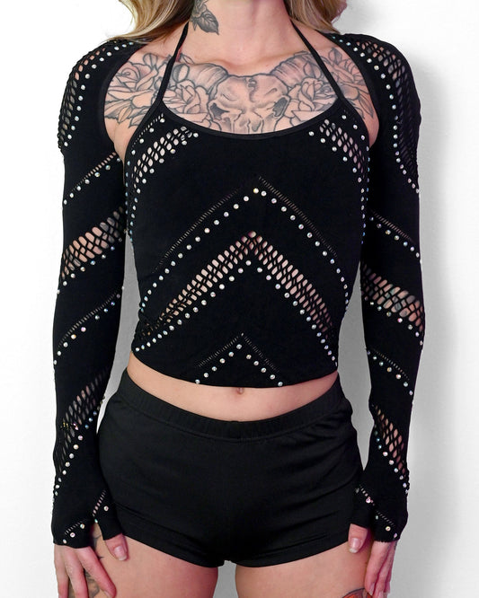 Halter Bolero Set – Black