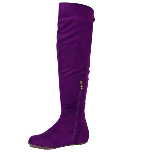 Skyline Thigh-High Boots – Vegan Suede