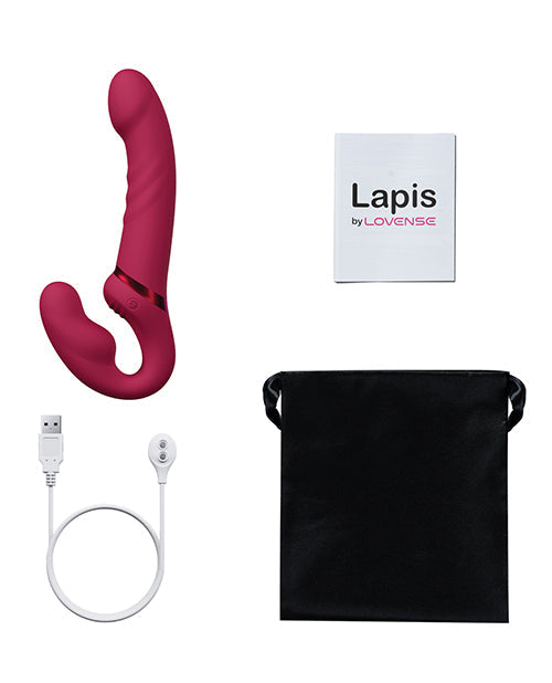 🔒 Lapis Vibrating Strapless Strap On - Pink | Lovense