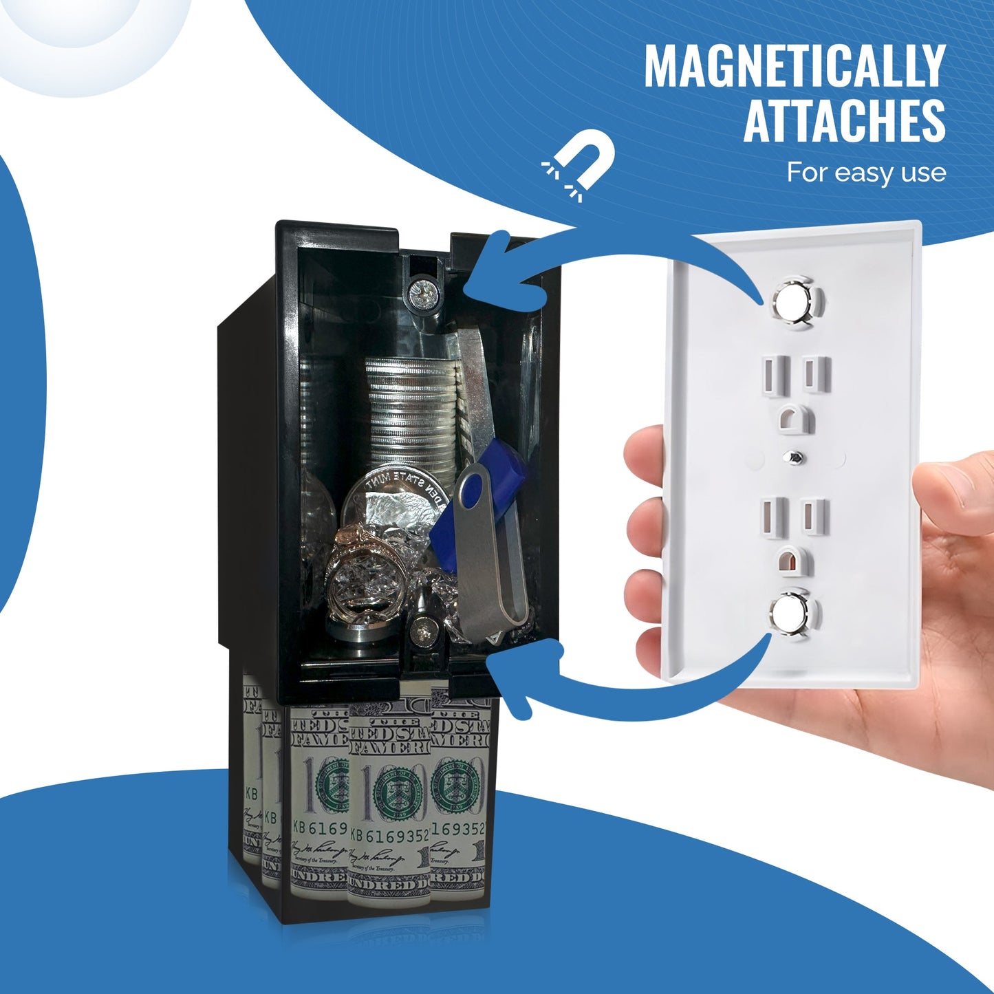 Concealed Wall Outlet Safe with Magnetic Access | Miss Behavior