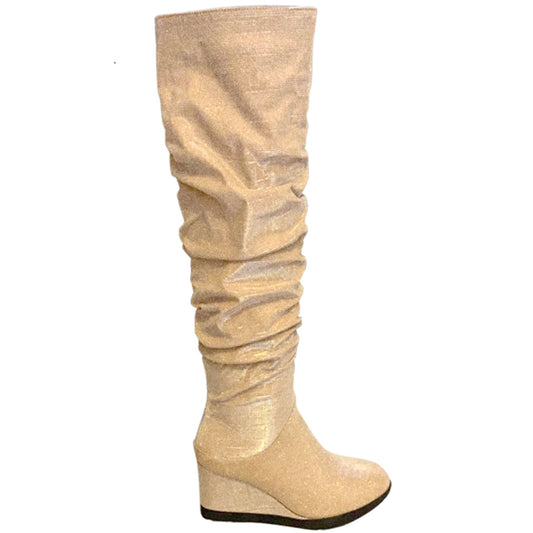 Gigi Strut – Thigh-High Glitter Boots