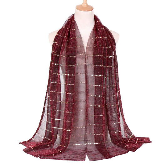 Starlight Metallic Sequin Pashmina Scarf