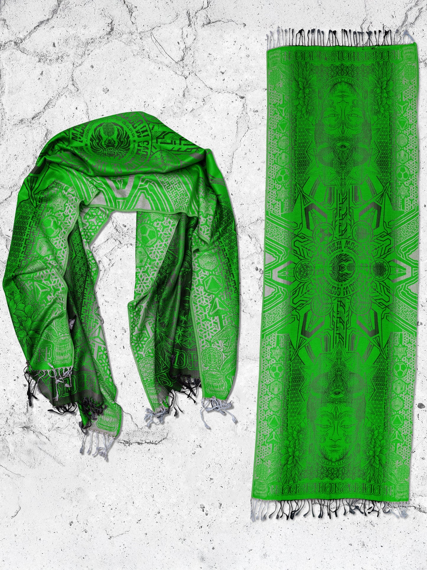 WOUNDS TO WISDOM • Yantrart x Rage Nation • UV-Reactive Gradient Shawl