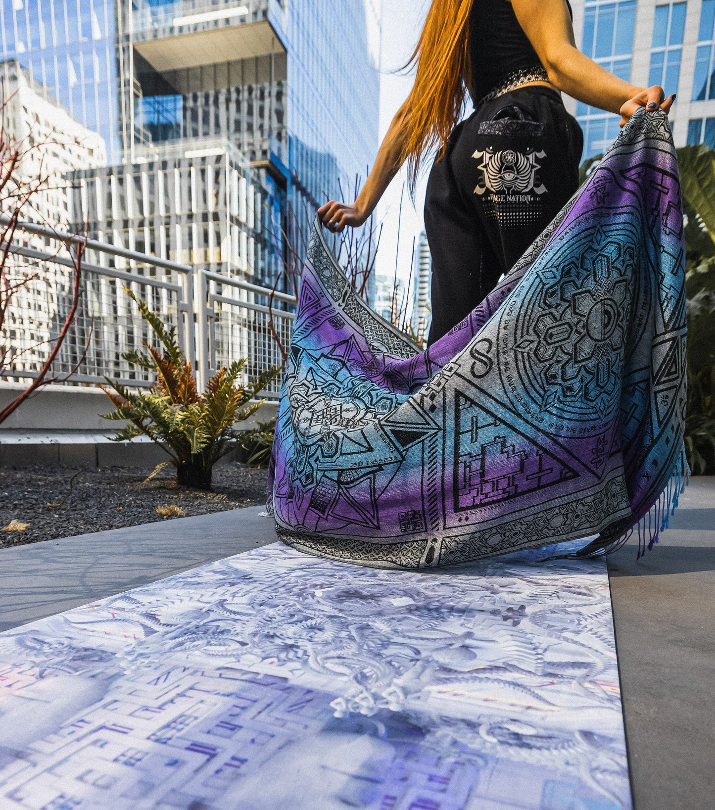 Defense Node Yoga Mat + Embroidered Carry Bag | Rage Nation