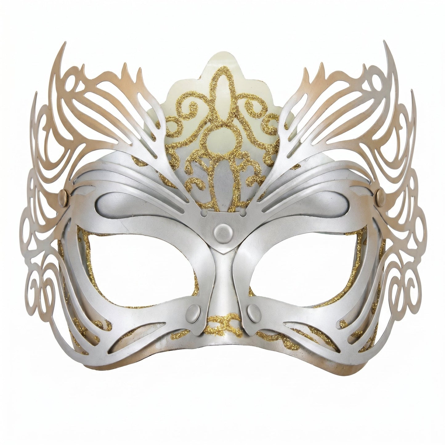 Gilded Elegance Masquerade Mask - Gold & Silver