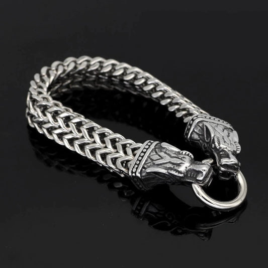 Wolf Head Bracelet — Stainless Steel