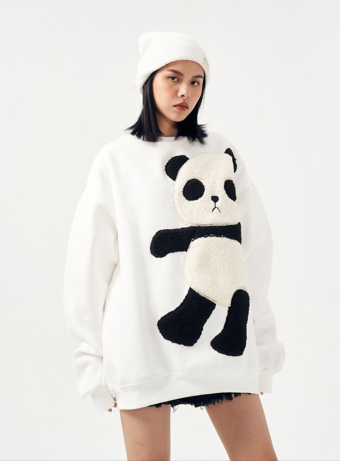 Furry Panda Crewneck