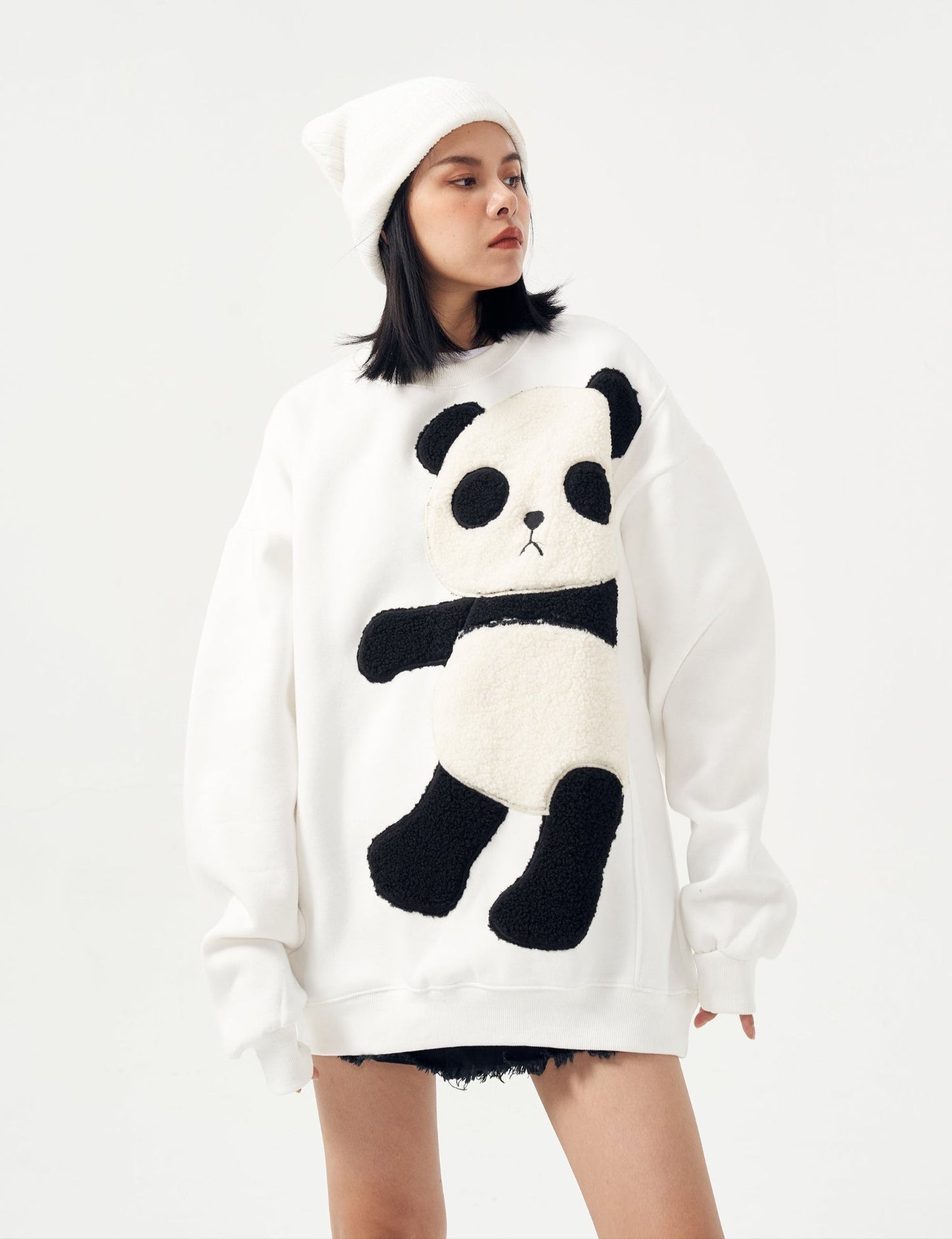 Furry Panda Crewneck