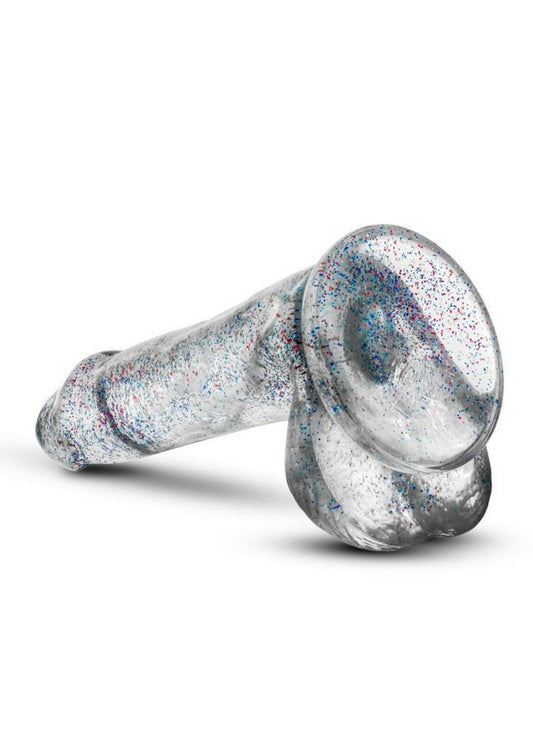 🔒 Soft Sparkle Classic Silicone Dildo - Glitter Crystal
