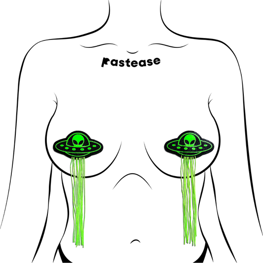 Alien Tassel Pasties — Neon Green | Pastease