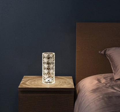 Crystal Glow Touch Lamp — Color Changing