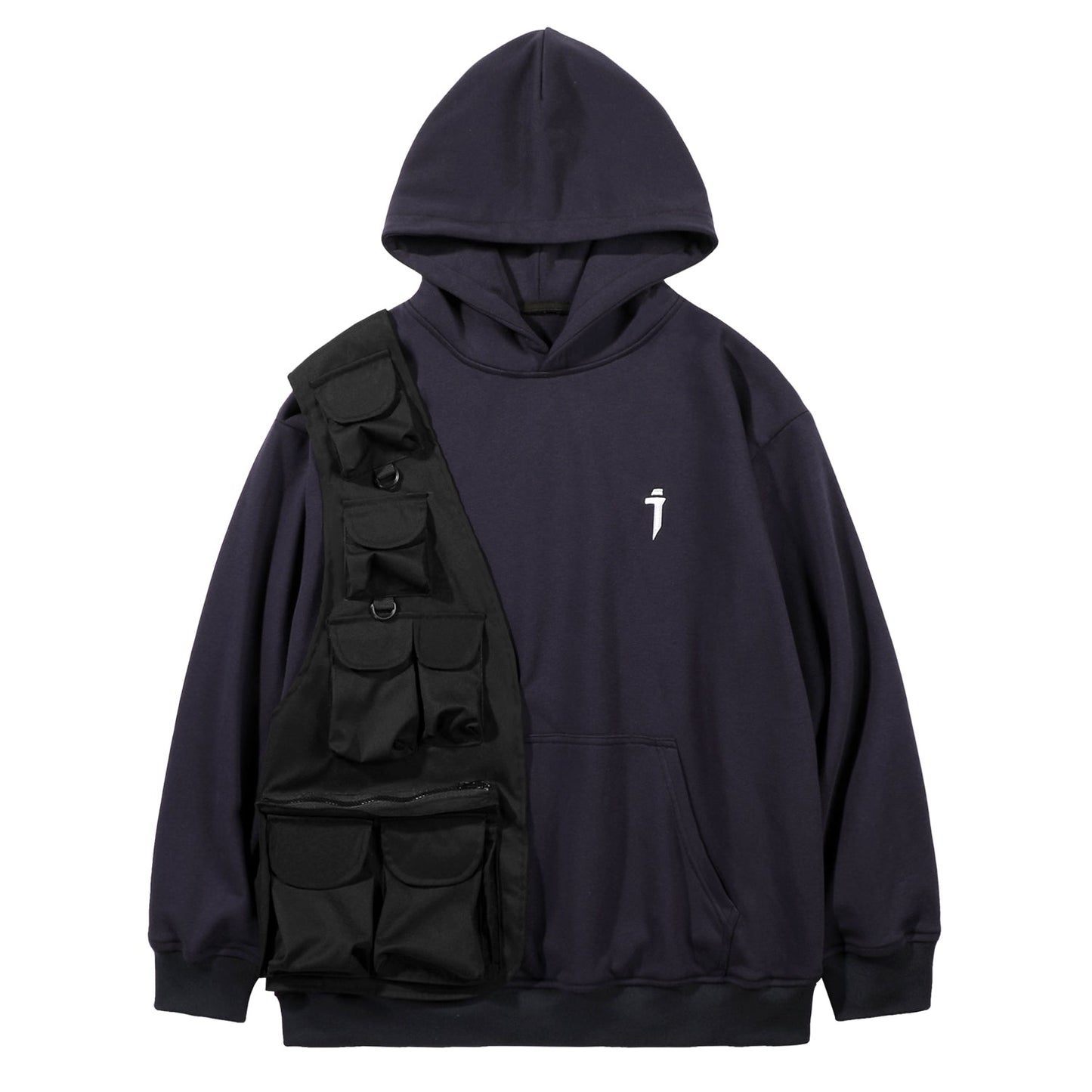 Utility Mode Multi-Pocket Hoodie — Grey