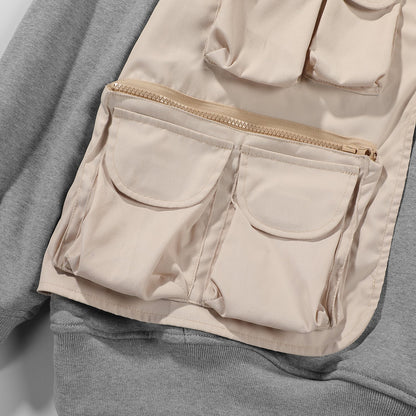 Utility Mode Multi-Pocket Hoodie — Grey