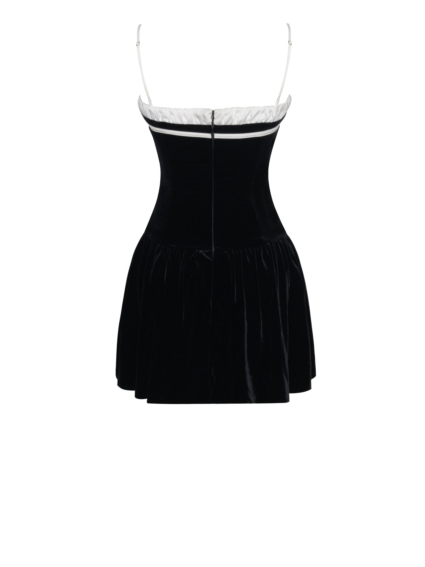 Velvet Hour Corset Mini — Black & Ivory