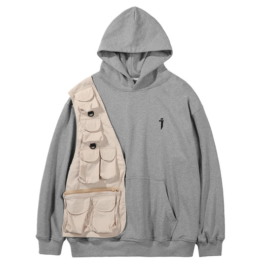 Utility Mode Multi-Pocket Hoodie — Grey
