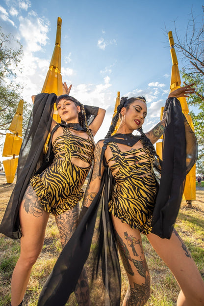 Nocturne Flow Hood — Chiffon Winged Hooded Layer | Five and Diamond