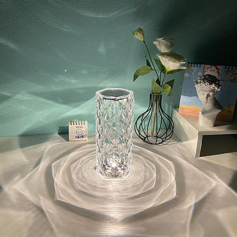 Crystal Glow Touch Lamp — Color Changing