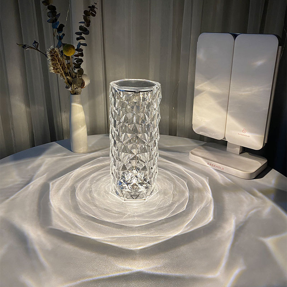 Crystal Glow Touch Lamp — Color Changing