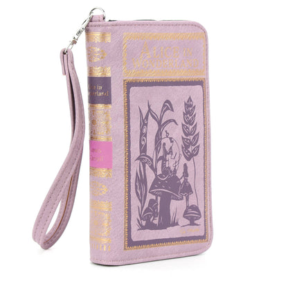 Alice in Wonderland Book Wallet Wristlet — Pastel Edition