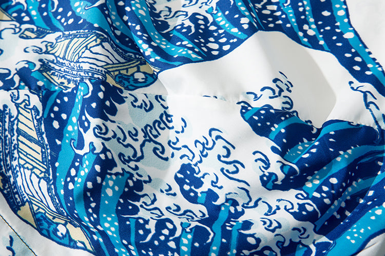 Koi Wave Lightweight Lounge Pants — Black