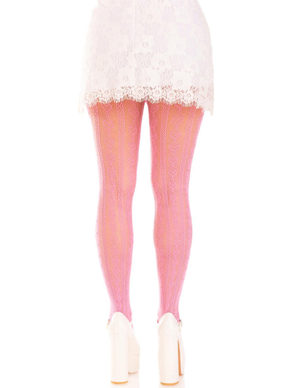 Sweetheart Bow Net Tights — Black, White, or Pink