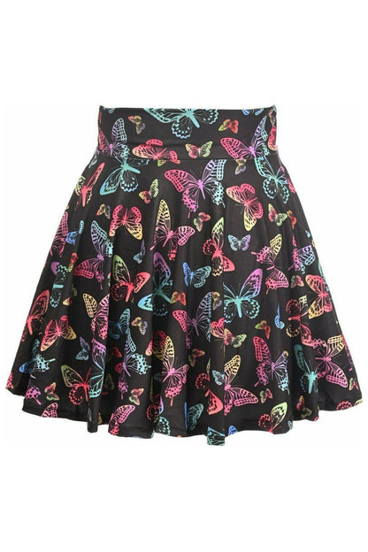 Butterfly Print Stretch Skirt | Daisy Corsets