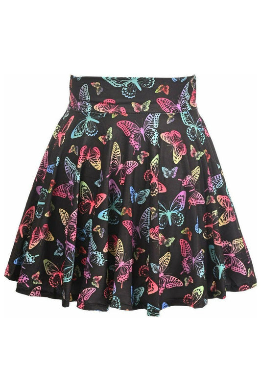Butterfly Print Stretch Skirt | Daisy Corsets