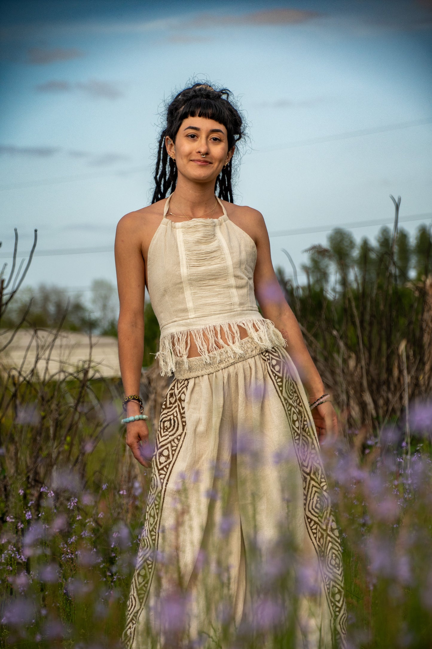 Sacred Flow Tribal Pants - Cream or Brown