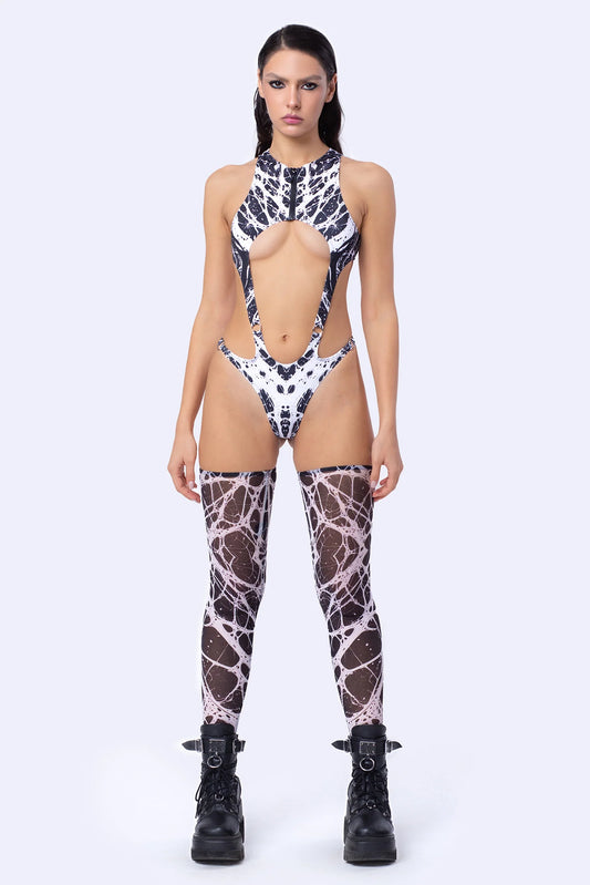 ⭐ Flummoxed Panel Bodysuit Set — With Leg Sleeves | BADINKA