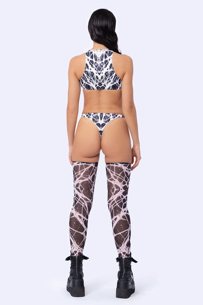 ⭐ Flummoxed Panel Bodysuit Set — With Leg Sleeves | BADINKA