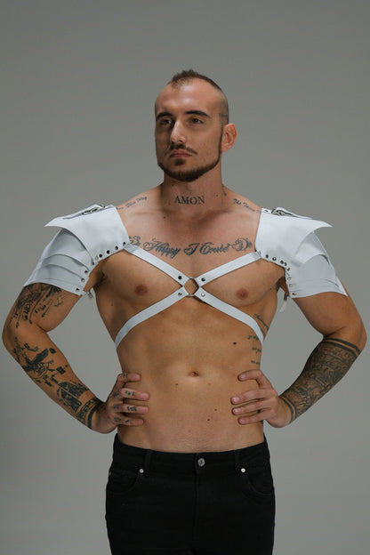Leather Shoulder Wing Harness — Matte Red, White, or Black | Maison Appétit