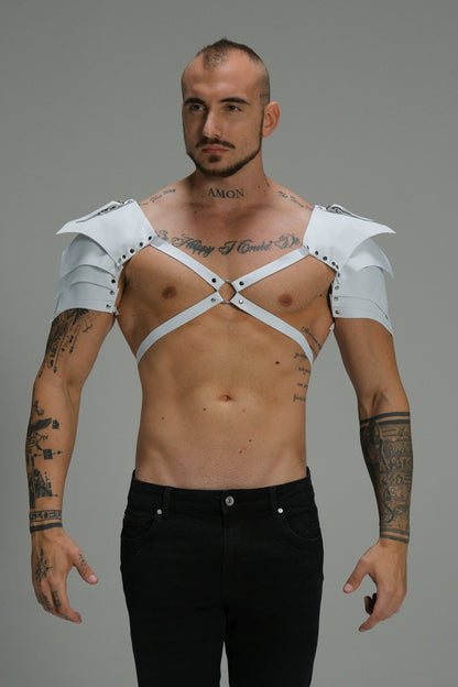 Leather Shoulder Wing Harness — Matte Red, White, or Black | Maison Appétit