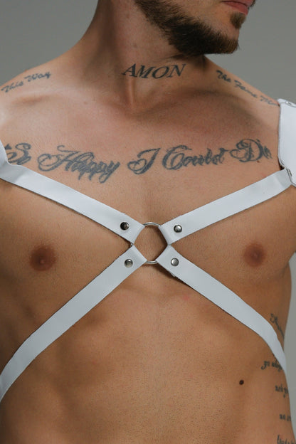 Leather Shoulder Wing Harness — Matte Red, White, or Black | Maison Appétit