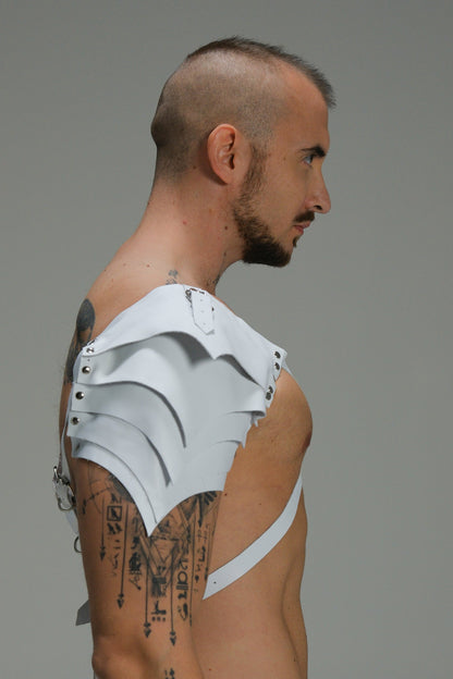 Leather Shoulder Wing Harness — Matte Red, White, or Black | Maison Appétit