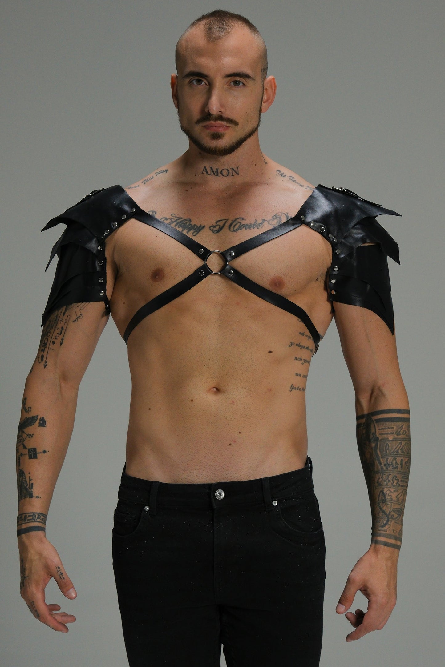 Leather Shoulder Wing Harness — Matte Red, White, or Black | Maison Appétit