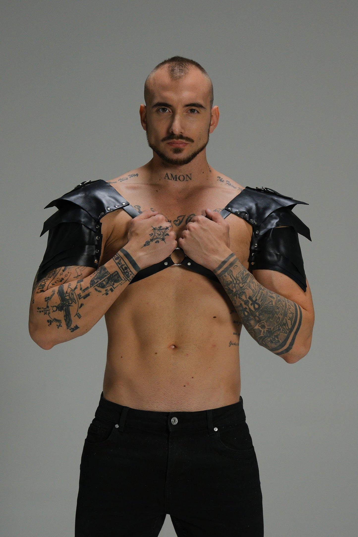 Leather Shoulder Wing Harness — Matte Red, White, or Black | Maison Appétit
