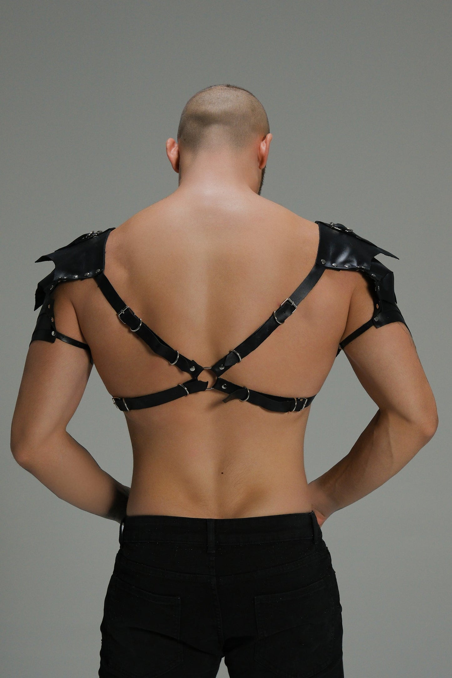 Leather Shoulder Wing Harness — Matte Red, White, or Black | Maison Appétit