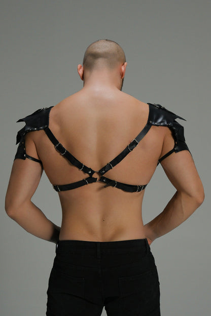 Leather Shoulder Wing Harness — Matte Red, White, or Black | Maison Appétit
