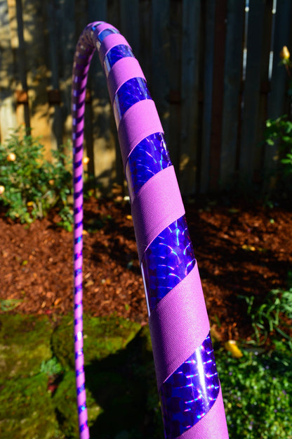 Prism Flow Fitness Hoop — Mirror & Holographic Grip Edition