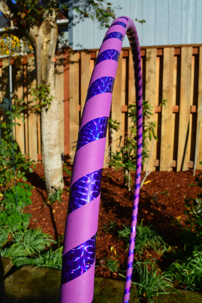 Prism Flow Fitness Hoop — Mirror & Holographic Grip Edition