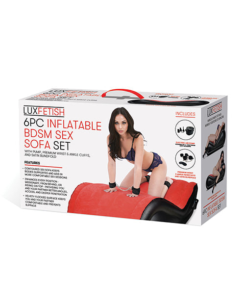 Lux Fetish Inflatable Sofa Set — Red/Black