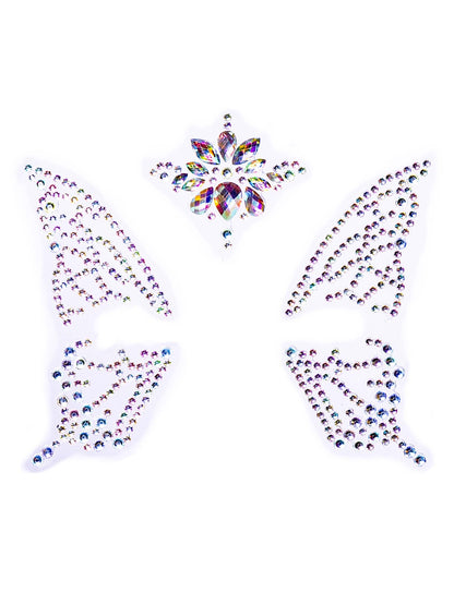 Fairy Butterfly Face Jewels — Iridescent Medallion