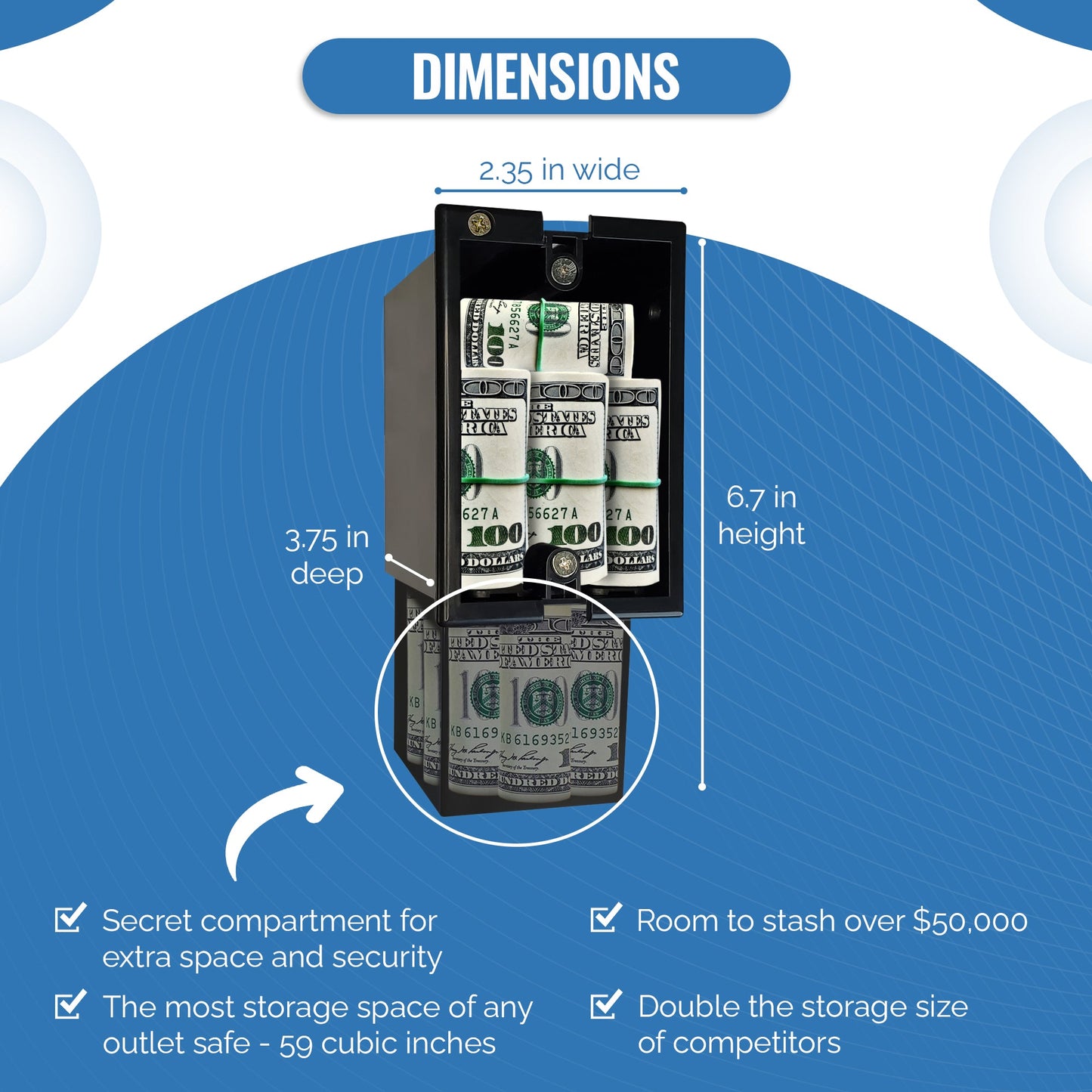 Concealed Wall Outlet Safe with Magnetic Access | Miss Behavior