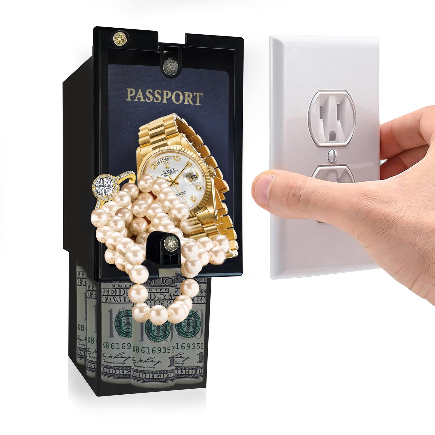 Concealed Wall Outlet Safe with Magnetic Access | Miss Behavior