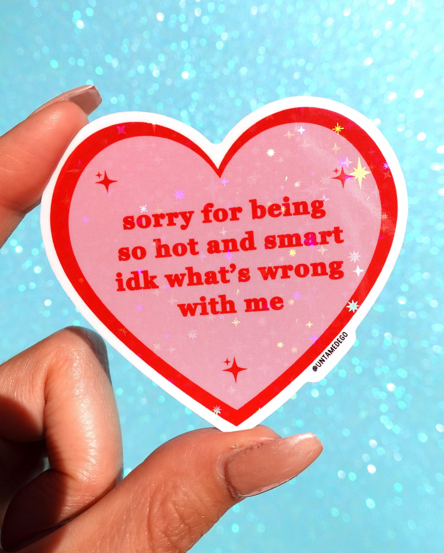 Pink Valentine Heart Sticker — Hot & Smart Energy