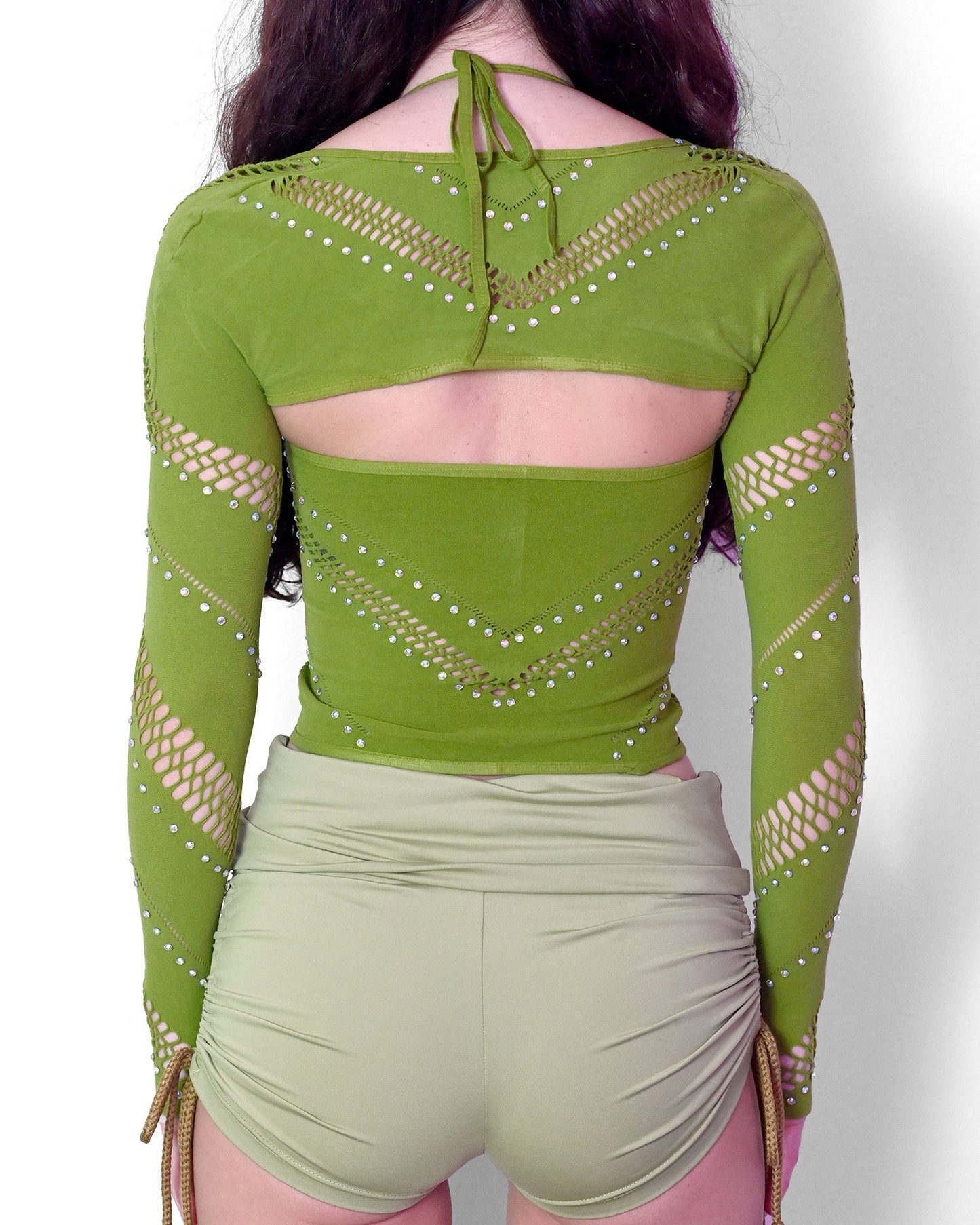 Halter Bolero Set – Earth Green | Suspex